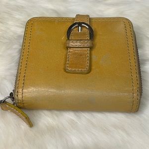 TANO Wallet ID Holder Tan Leather Zip-around